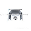 Square stainless steel compartment sink